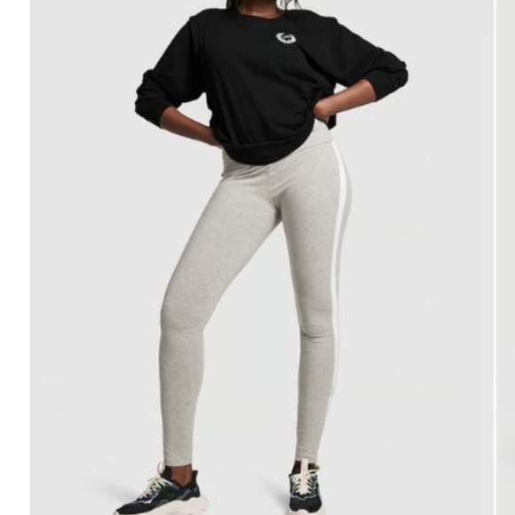 PINK Victoria's Secret Pants - PINK Victoria's Secret High Waist Full Length Gray Leggings